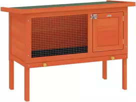 Aosom Triušio narvas 90x45x65 cm Oranžinė mediena