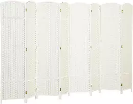 Aosom Kambario pertvara 320x1,6x170 cm balta polipropilenas