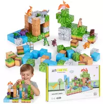 Multistore Magnetinių konstruktorių rinkinys vaikams 114 dalių – dinozaurai