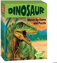 Atitikimo žaidimas-dėlionė „Dinozauras”