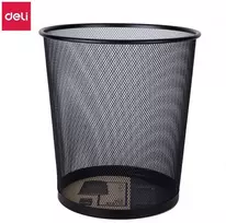 Šiukšliadėžė DELI 26x28cm metalinė, juodos spalvos