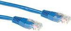 ACT Blue 5 meter LSZH U/UTP CAT6A patch cable with RJ45 connectors. Cat6a u/utp lszh blue 5.00m (IB1305)
