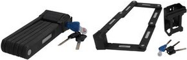 FISCHER Falt-Fahrradschloss PROTEC PLUS+ FK85, Länge: 850 mm extrem widerstandsfähiger Qualitätsstahl, Hochsicherheits - 1 Stück (85926)