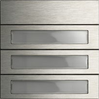 GIRA 5533920. Produkttyp: Call button module, Produktfarbe: Edelstahl, Markenkompatibilität: GIRA. Breite: 106,5 mm, Höhe: 106,5 mm (5533920)