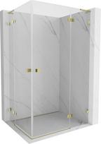 Mexen Lunar L Duo dešinysis atveriamas dušo kabinas 120 x 80 cm, permatomas, auksinis - 834L-120P-080L-50-00