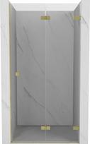 Mexen Lunar-F sulankstomos dušo durys dešinės 80 cm, skaidrios, šlifuotas auksas - 836-080-000-55-00-P