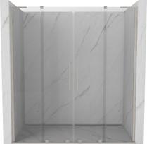 Mexen Velar L Duo stumdomos dušo durys 180 cm, skaidrios, šlifuotas nikelis - 871-180-003-02-97