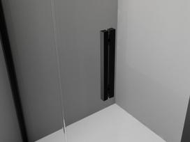 Mexen Exo-3S 3 sienelių sulankstoma dušo kabina 75 x 75 cm, skaidri, juoda - 816-075-075-70-00-3S