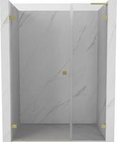 Mexen Lunar-B L kairiosios pusės dušo durys 115 cm, permatomos, auksinės šlifuotos - 832SL-115-050-55-00-L