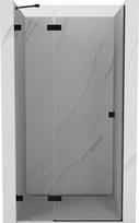 Mexen Lunar kairios pusės dušo durys 95 cm, skaidrios, juodos - 834-095-000-70-00-L