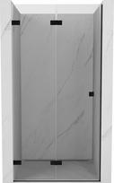 Mexen Lunar-F sulankstomos dušo durys kairės 70 cm, permatomos, juodos - 836-070-000-70-00-L