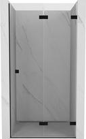 Mexen Lunar-F sulankstomos dušo durys, dešinės, 60 cm, skaidrios, juodos - 836-060-000-70-00-P