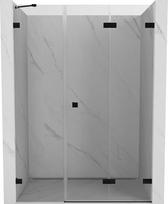 Mexen Lunar-F sulankstomos dušo durys, dešinė, 135 cm, skaidrios, juodos - 836S-135-050-70-00-P