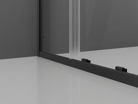 Mexen Exo stumdomas dušo kambarys 110 x 80 cm, permatomas, juodas - 8151-110-080-70-00