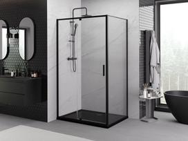 Mexen Exo atveriama dušo kabina 145 x 90 cm, skaidri, juoda - 819-145-090-70-00