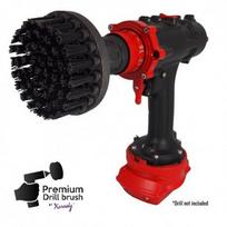 Profesionalus valymo šepetys Premium Drill Brush - ypač kietas, juodas, 10 cm