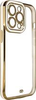 Fashion Case dėklas Samsung Galaxy A12 5G Gold Frame Gel Cover White