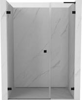 Mexen Lunar-B L dušo durys, kairinės 125 cm, skaidrios, juodos - 832SL-125-050-70-00-L