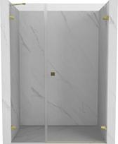 Mexen Lunar-B dušo durys dešinės 150 cm, skaidrios, auksinės - 832S-150-050-50-00-P