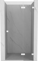 Mexen Lunar L dešinės pusės dušo durys, 75 cm, skaidrios, baltos - 834L-075-000-20-00-P