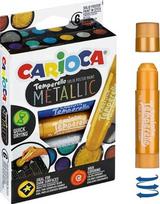 Carioca Temperiniai dažai Metallic, 6 spalvų