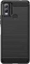 Carbon case silikoninis dėklas Nokia C22 - juodas