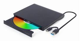 Gembird DVD RW USB3/USB-C 8X EXT RTL/BLACK DVD-USB-031