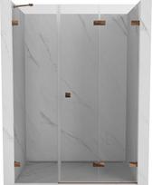 Mexen Lunar-F sulankstomos dušo durys dešinės 110 cm, skaidrios, rožinis auksas - 836S-110-050-60-00-P