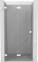 Mexen Lunar-F sulankstomos kairės dušo durys 70 cm, skaidrios, baltos - 836-070-000-20-00-L