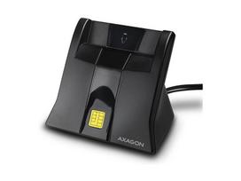 AXAGON Universal desktop USB contact smart/ID card reader with a long USB-A cable. Suitable for use with the eObčanka application.