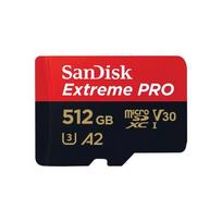 SANDISK Extreme PRO 512GB microSDXC (UHS-I U3, Class 10, V30, A2)