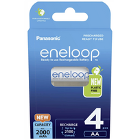 PANASONIC Rechargeable Batteries | ENELOOP BK-3MCDE/4BE | AA | 2000 mAh | 4 pack