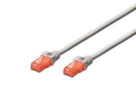 Digitus Cat6 patch cable, U/UTP, 2xRJ45, 5.0m, grey, LSZH