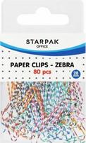 Starpak metaliniai sąsagai "zebra" 80 vnt. dėkle