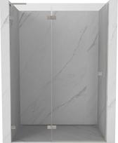 Mexen Lunar L kairiųjų durų dušo durys 135 cm, skaidrios, šlifuotas nikelis - 834L-135-000-97-00-L