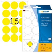 Herma Multi-purpose stickers yellow 32 mm round Paper 480 pieces.