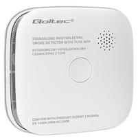 Qoltec Certified wireless Smoke Detector with battery | Tuya | Wi-Fi | sensor life 10 years | alarm 85dB | LED