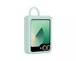 SAMSUNG EF-PF741TME Silicone phone case with stand for Galaxy Z Flip 6 (F741) | Z Flip 7 FE (F761) green (Damaged Package)