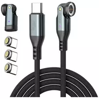 4smarts Cable 540° Magnetic USB-C Cable Set GravityCord 240W 1.8m black