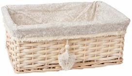 Krepšelis Home4you Willi Tassel 61033, medvilnė/gluosnis, 43 cm x 30 cm