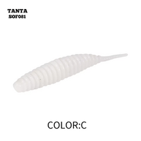 Masalas, silikoninis AsaTsuri Tanta White Pearl SOF081-C, 2.5 cm, 0.1 g, balta sp., 20 vnt.