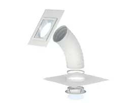 Šviesos tunelis VELUX TLF 0K14 2010, šlaitiniam stogui (lygiai dangai), lankstus