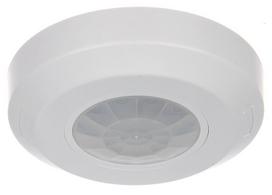 pir mini judesio jutiklis 230v 50hz, 8m, maks. 400w, baltas, orno, 360°, ip20, infraraudonųjų spindulių