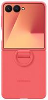 Samsung Galaxy Flip7 Silicone Case with Ring Red