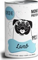Šlapias šunų maistas Pepe Mono Protein, ėriena, 0.4 kg