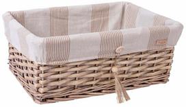 Krepšelis Home4you Willi Stripe 61064, medvilnė/gluosnis, 43 cm x 30 cm, rusva sp.