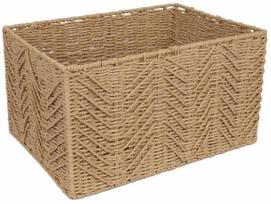 Krepšelis Home4you Max Sara 87386, popierius/metalas, 40 cm x 29 cm, ruda sp.