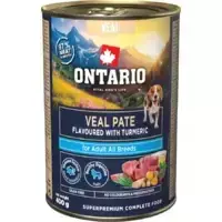 Ontario konservai šunims su veršiena ir ciberžole, 400 g, Veal Pate flavoured with Turmeric