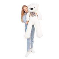 Didelis baltas pliušinis meškinas XXL 120 cm – minkštas žaislas, dovana vaikams ir suaugusiems