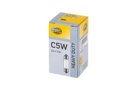 Lemputė (kartoninė dėžė 10vnt.) C5W 24V 5W, SV8,5-8, vamzdelis Tinka: MERCEDES VARIO, VARIO (B667, B670, B668), VARIO (B670), VARIO (B670, B668, B667), ACTROS MP2 / MP3, CITARO (O 530) 11.64-